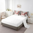 thumbnail image 5 of jejeloiu Cute Snowman 7-Piece Twin Bedding Sets,Pink Christmas Gifts Bedding Comforter Set,Red White Sheet Sets For Girl Kids,Microfiber Bedroom Decor Reversible, 5 of 8