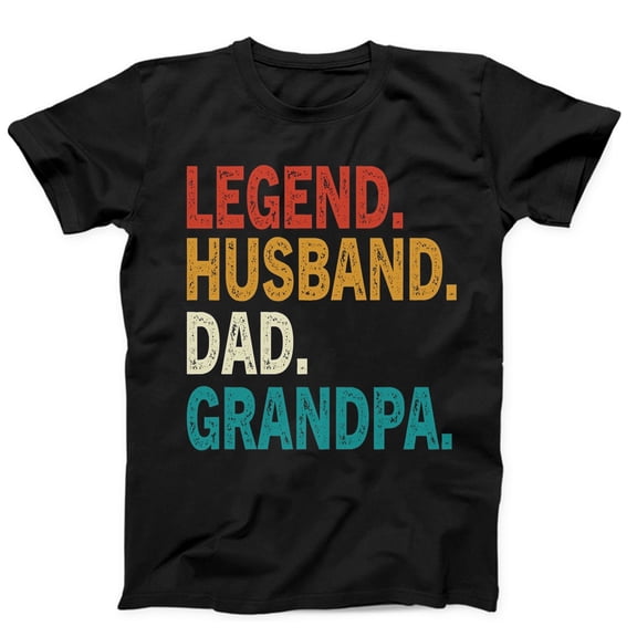 Father's Day T-shirt, Legend Husband Dad Grandpa Shirt, Casual Crewneck Shirt for Dad, Husband, Grandpa Gift