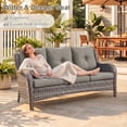 thumbnail image 4 of POCASSY 7 Pieces Rattan Sofa Seating Group with Cushions, 4 of 17