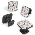thumbnail image 2 of 4 Pcs Cabinet Handle Drawer Pulls Floral Knobs with Screws Square Furniture Office Cabinet Knob Decoration, 2 of 7