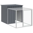 thumbnail image 6 of vidaXL Chicken Cage with Run Anthracite 43.3"x320.1"x43.3" Galvanized Steel, 6 of 7