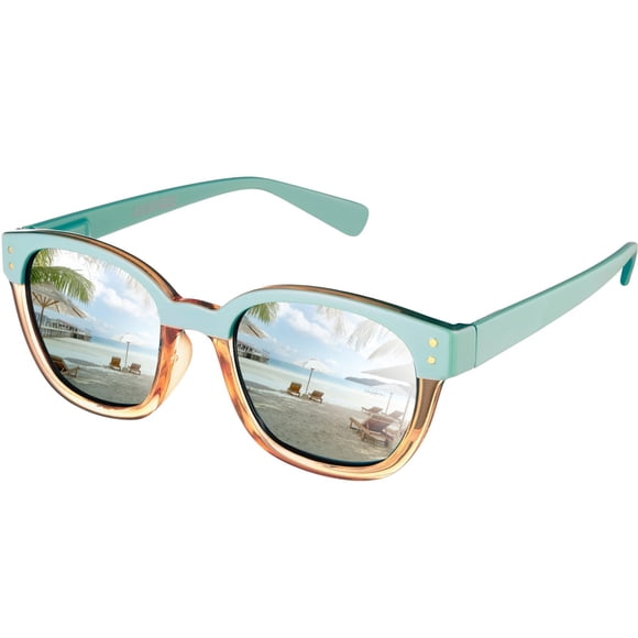 Lentes de Sol Polarizados Leafael para Mujer 100% UV400 en Verde Azul Teal