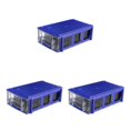 thumbnail image 4 of Scienceny Cajas de almacenamiento transparentes apilables de plástico para cajones de hardware y contenedores de gabinete organizador azul Type1 NO1, 4 of 6