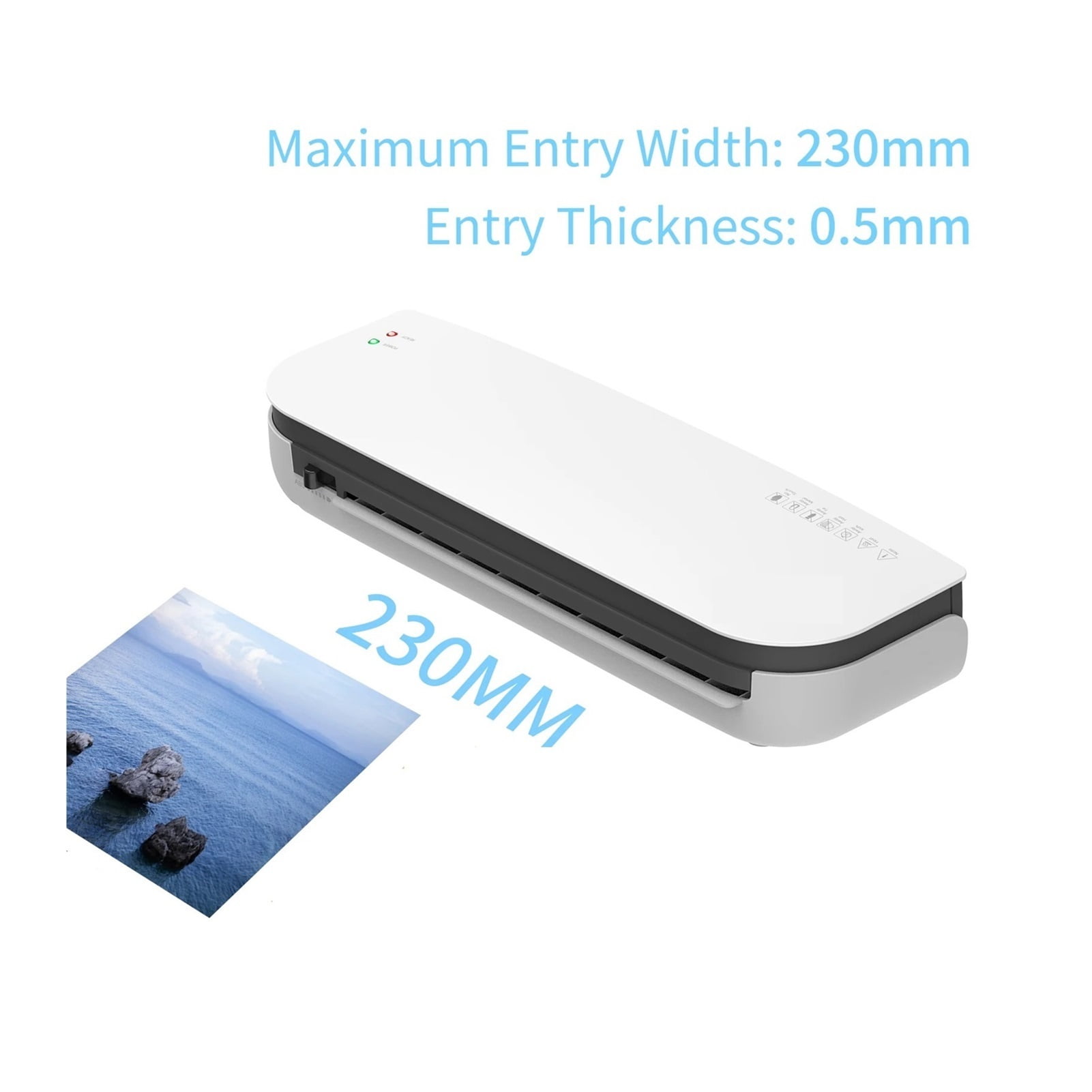Desktop SL289 A4 Laminator Machine Set Hot and Cold Lamination Suitabe for A4/A5/A6 Laminating Pouches for Home Office School