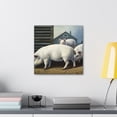 thumbnail image 6 of Pig in Barnyard. - Canvas, 6 of 25