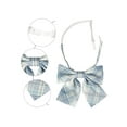 thumbnail image 3 of INSPIRAR CHIC Lazo de cuadros preatado, lindo, elegante y colorido para mujeres, uniforme escolar, azul y blanco, 3 of 6