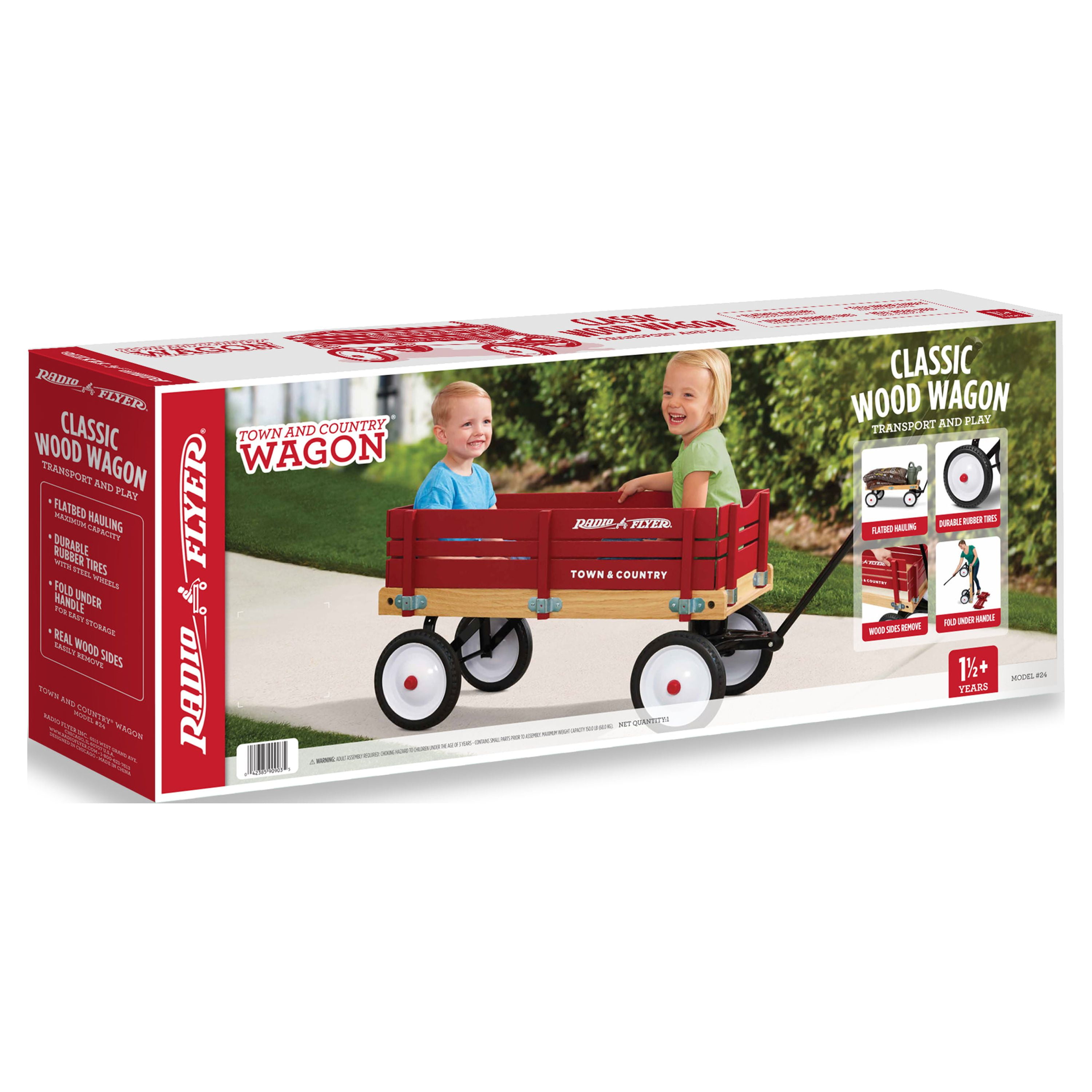 Radio Flyer Town and Country Wooden Kids Wagon with