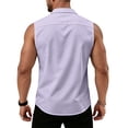 thumbnail image 5 of Mens Sleeveless Durable Button Down Shirts with Two Chest Pockets XL, 5 of 8
