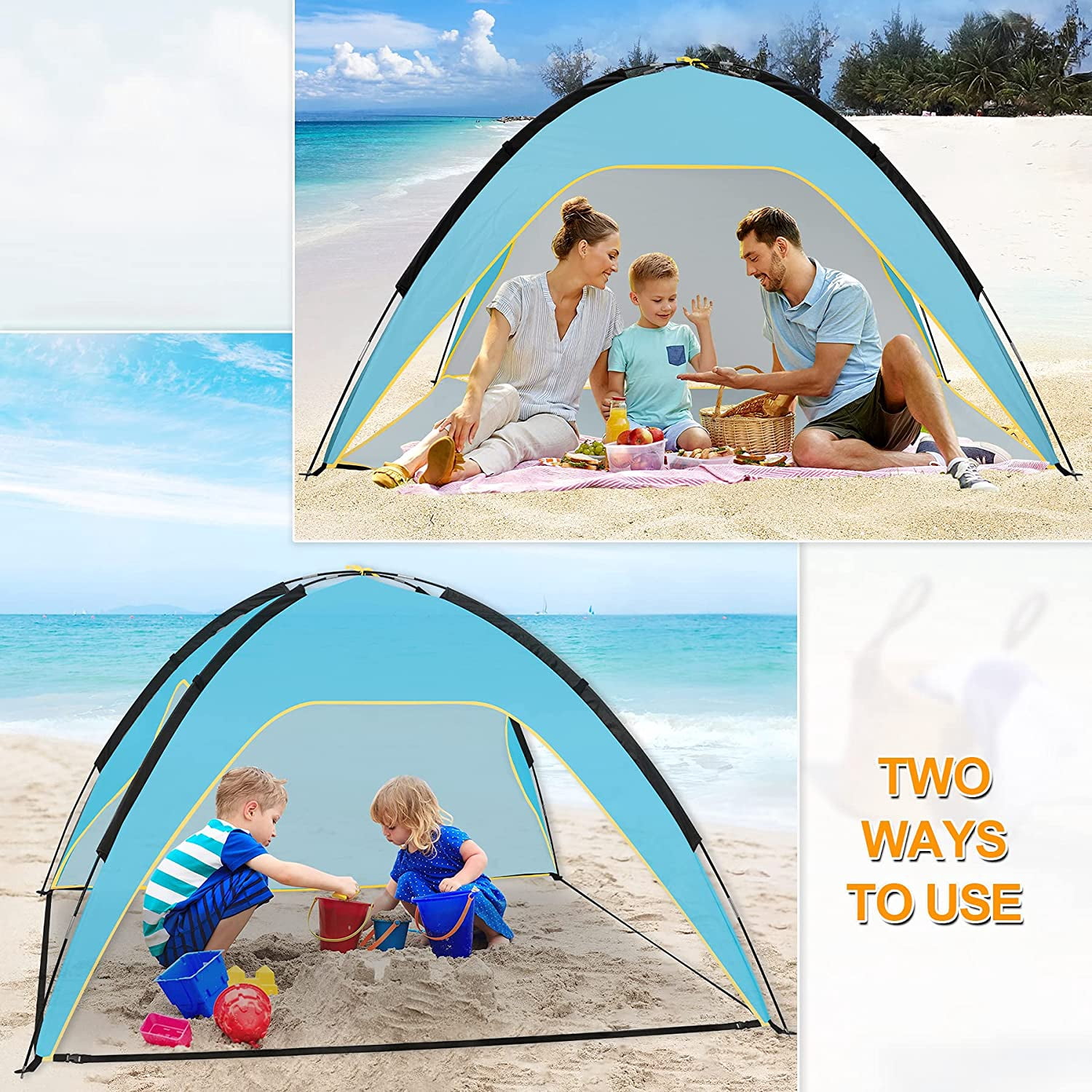 Beach Tent, Portable Beach Sun Shelter 
