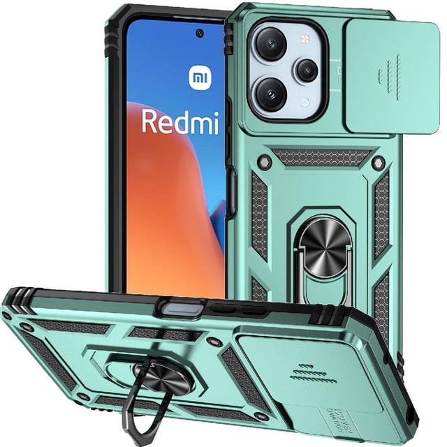 Estuche GANGXUN para Xiaomi Redmi 12, soporte giratorio 360°, estilo mecánico y magnético
