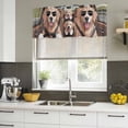 thumbnail image 5 of 2 Pack Valances for Windows, Funny Dog Printed Window Valances for Living Room/Bedroom/Bathroom, Cartoon Diving Dog Cute Light Filtering Kitchen Curtain Valance Window Treatment 60"W x18" L, 5 of 9
