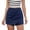 Blue, variant on Breezora High Waist Ripped Denim Shorts for Women Wide Leg Elastic Tight Casual Summer Short Trousers Fashion Pull On Bottoms with Pockets