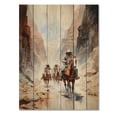 thumbnail image 3 of Designart "The Trail Cowboy On wall decor I" Animals Print on Natural Pine Wood, 3 of 5