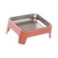 thumbnail image 2 of Dualoai Elevated Dog Bowl Anti Slip Container 15 degree Tilted for Small Animals Dogs Cats pink, 2 of 9