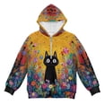 thumbnail image 4 of Pzuqiu Cat Boy's Hooded Sweatshirts 8-9 Versatile Fleece Boys Hoodies Personalized Children's Long Sleeve Sweatshirt Fall Outfits Fashion Clothing for Daily Life, 4 of 7