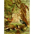 thumbnail image 2 of Emil August Göldi 19x24 Gold Ornate Framed and Double Matted Museum Art Print Titled - Cujubi, Jacus, Aracuas, Jacamins (1900-1906), 2 of 4