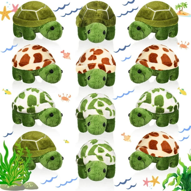 Juguete de peluche Skylety Mini Turtle Soft Sea Animal, 12 unidades