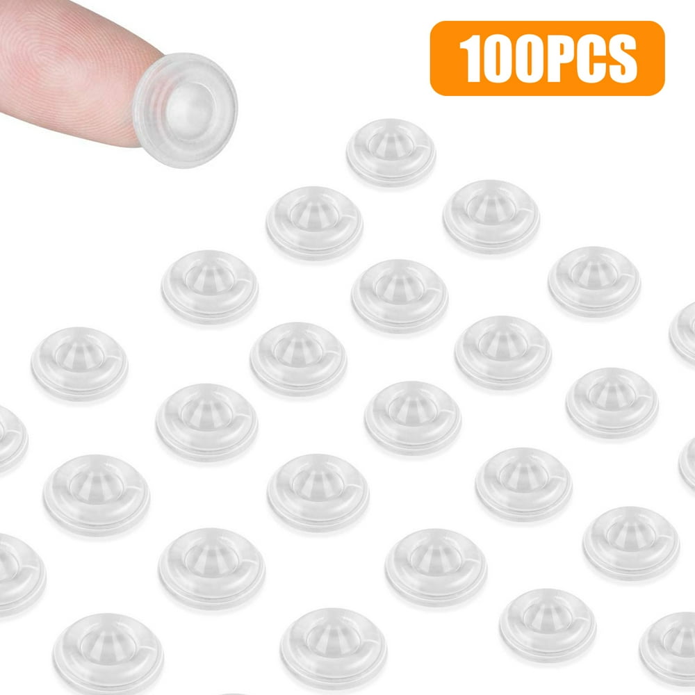 Clear Door Bumpers Pads 100Pcs, 1/2" Soft Close Drawer Pad