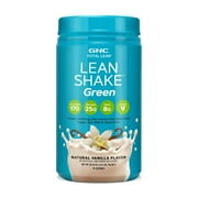 GNC Total Lean Lean Shake Green Protein Powder - Natural Vanilla, 16 Servings, Plant-Based Meal Replacement Shakes