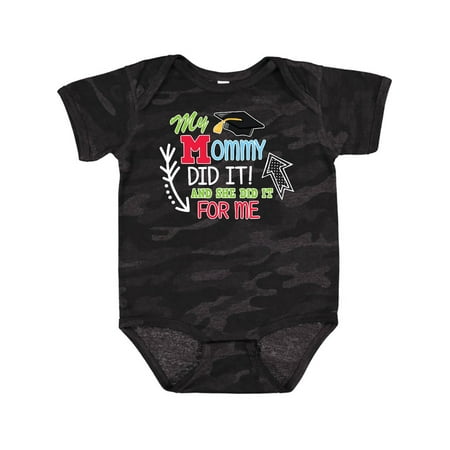 

Inktastic My Mommy Did It and She Did It for Me with Graduation Cap Gift Baby Boy Bodysuit