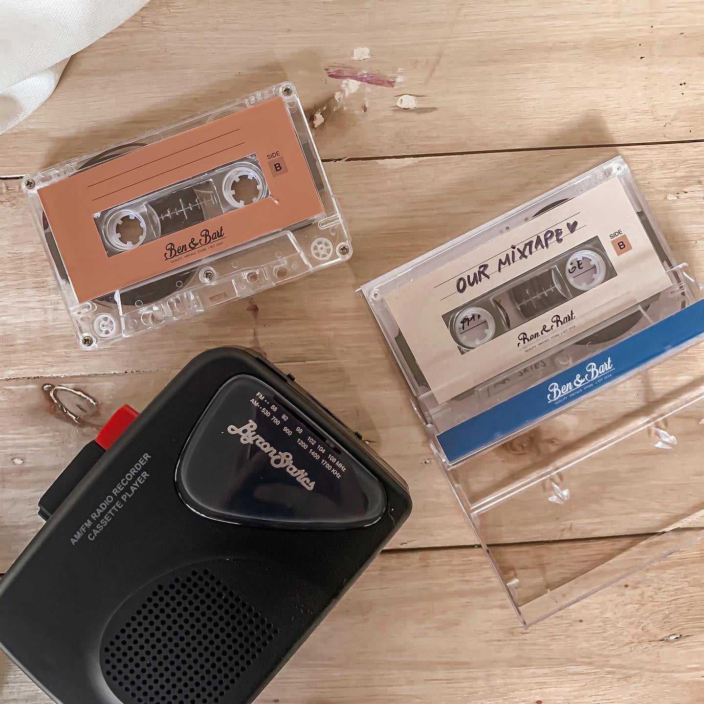ByronStatics Portable Cassette Player, Model No. BN-120, Black