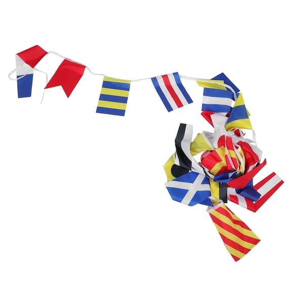 CTIRCHIU 40-Piece Nautical Signal Flag Set in Assorted Colors, Polyester for Boating and Marine Navigation