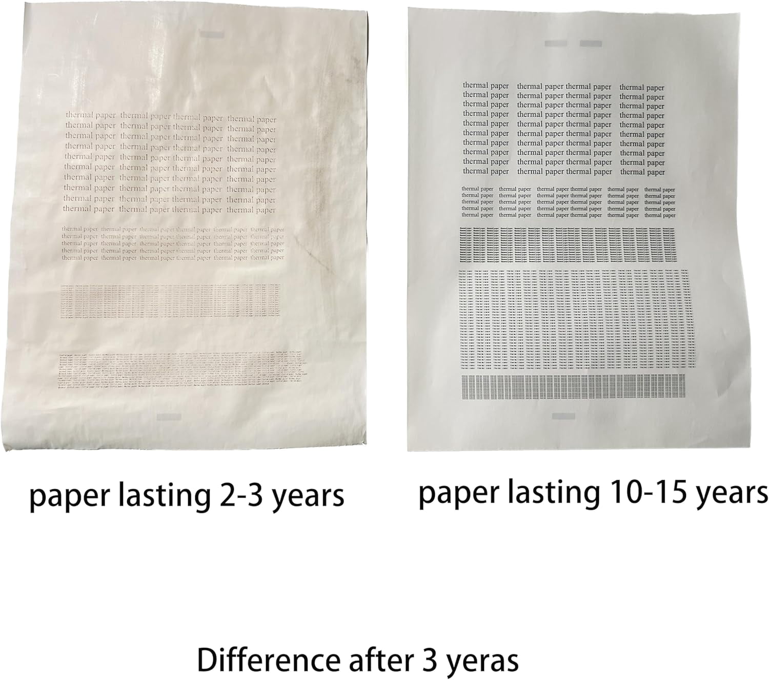 200 pages, thermal printer paper 8.5x11, letter, folded, continuous, perforated, 3 proofing, BPS free BPA free. For General, Peripage, Munbyn, Jadens, Hprt, Phomemo…(lasting 10-15 years)