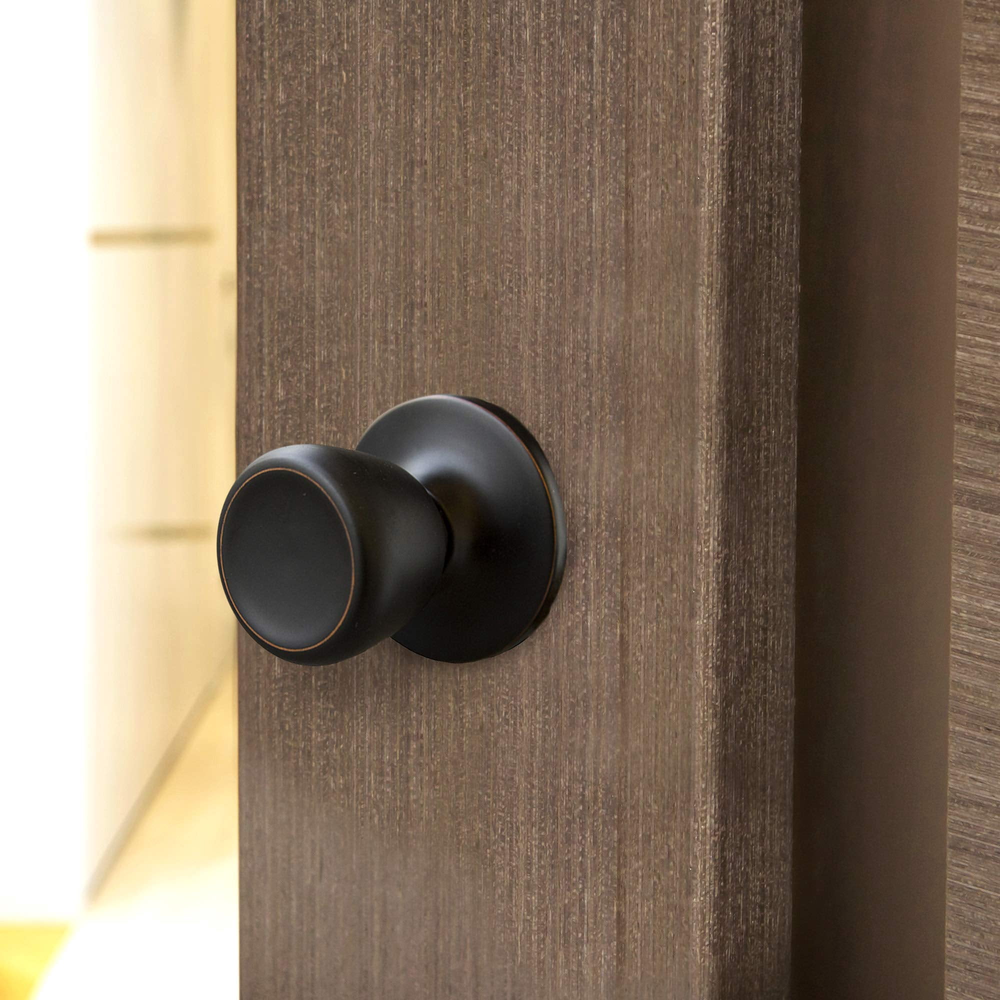 Bowery Hill Terrace Brass Passage Door Knob in Oil Rubbed Bronze (Set 0f 12)