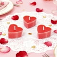 thumbnail image 4 of Oioii 9PCS Valentine Love Tea Lights Candless - Pink Heart Shaped Tealight Candles - Soy Candle for Valentine, Dating, Weddings, Anniversaries, Candle Gift, Red, 4 of 8