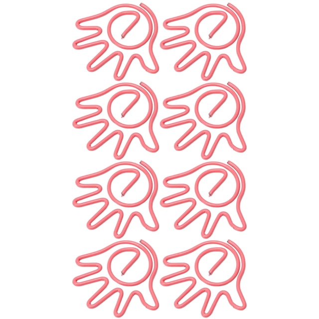 Mini Paper Clip, 100Pcs Rustproof Lovely Decor Paperclip Wide Application Metal for Document Red,Pink,Yellow