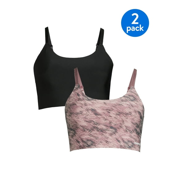 Reebok Women's Bonded Bralette, 2 Pack