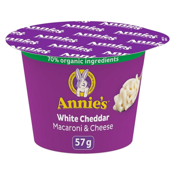 Annie's Homegrown, Macaroni au Cheddar Blanc, Rechauffable au Micro-Ondes 57 g
