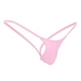 thumbnail image 2 of DondPO Men'S Thong Underwear，Thong Briefs Open Back Rise Mens G-string Underpants Low Underwear，Mens Sexy Lingerie，Jock Straps for Men Pink M (Clearance), 2 of 4