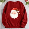 thumbnail image 2 of Fall Fashion Must Haves Womens Long Sleeve Festive Round Neck Christmas Pullover Sweatshirt Holiday Top Women Fall Clothes, 2 of 7