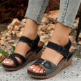 thumbnail image 1 of WILLBEST Cow Slippers Women's Slope Heel Large Size Open Toe Breathable Comfortable Sandals Slippers, 1 of 5