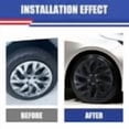 thumbnail image 3 of 16" Set of 4 Hubcaps Wheel Rims Cover with Decoration Nuts Fit 2009-2025 Toyota Corolla/2009-2014 Toyota Matrix/2023-2025 Toyota Compatible with Steel Wheels Snap on Installation(16-inch,Black Matte), 3 of 8