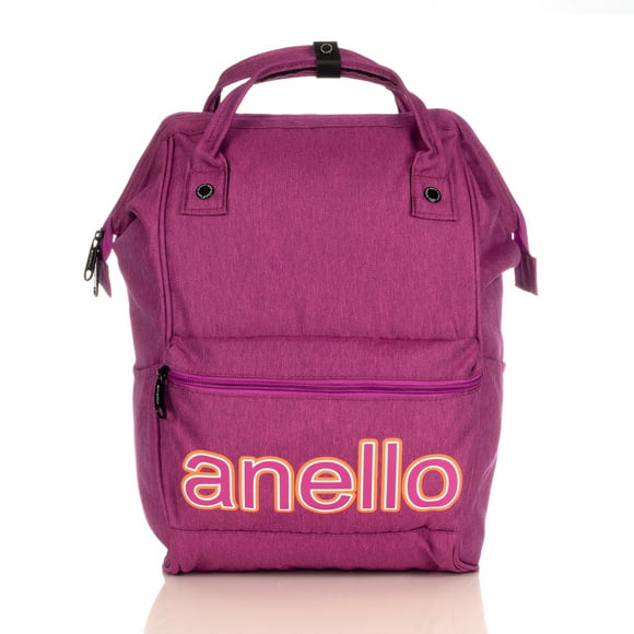 Handbag Anello Purple Letters
