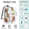 thumbnail image 5 of Highland Cow and Flower Print Backpack for School, Cute School Bag with Adjustable Shoulder Straps and Padded Back, 15.7"x11.8"x5.5", 5 of 5
