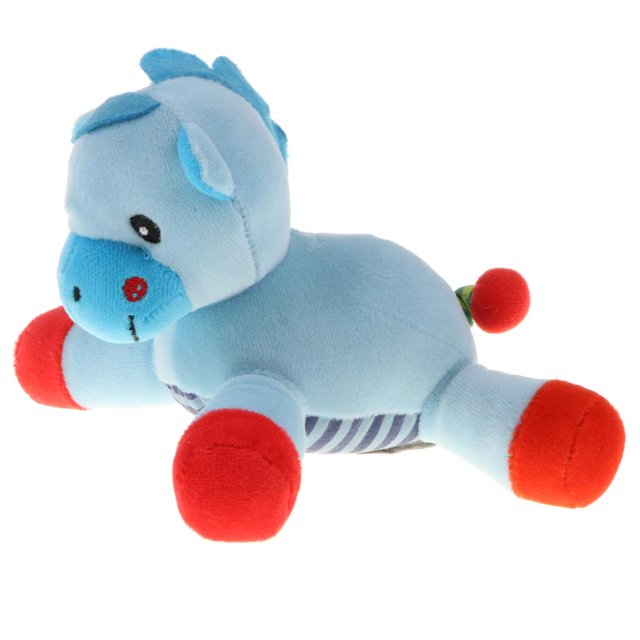 Juguete de peluche suave Juego divertido de sonajero de mano para niños - Caballo-1 Sunnimix Muñeca de animales vibrantes