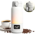 thumbnail image 2 of 17 Oz  Heated Coffee Mug  for Travel Z5 Self Heating  Temperature Control Warming Heated Travel Coffee Mug  The Go Coffee Cup with 5-12H  Life (Gray), 2 of 7