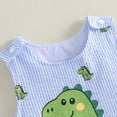 thumbnail image 7 of Newborn Baby Cotton Mesh Bodysuit for 0-3 Months Baby Newborn Baby Boys Sleeveless Seersucker Romper Straps Overalls Jumpsuit Summer Smocked Clothes, 7 of 7