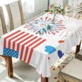 thumbnail image 4 of Coolnut Independence Day Rectangle Tablecloth Spill-Proof Polyester Table Cloth Table Cover for Kitchen Dining Picnic Holiday Party Decoration,54"x54", 4 of 7