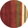 thumbnail image 1 of Ahgly Company Indoor Round Abstract Brown Contemporary Area Rugs, 3' Round, 1 of 4