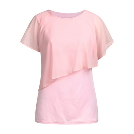 

Black·Friday·Deals Clearance asdoklhq Maternity Clothes for Women Clearance Women s Nursing Short Sleeve Tops Solid Breastfeeding T-Shirt