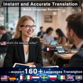 thumbnail image 2 of Gafas inteligentes con IA, traducción Bluetooth, más de 160 idiomas, color negro, 2 of 9