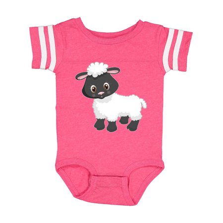

Inktastic Cute White Lamb with Black Face Gift Baby Boy or Baby Girl Bodysuit