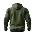 thumbnail image 3 of Men's Cargo Hoodies Sweatshirts Tactical Pullover Casual Gym Athletic Loose Hooded Sweatshirts Army Green 2XL, 3 of 4