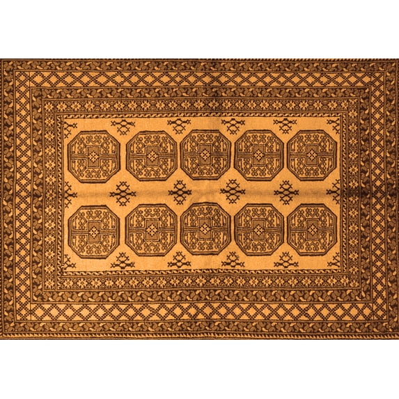 Ahgly Company Indoor Rectangle Southwestern Orange Country Area Rugs, 2' x 5'