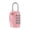 Pink, variant on Padlock Digit Password Combination Padlocks Password Padlock Zinc Alloy for Gym Outdoor Locker Cases Luggages