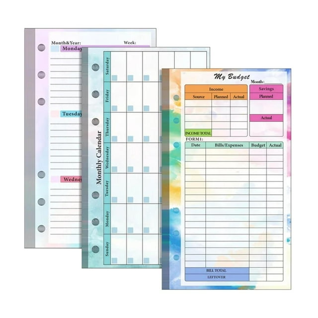 ZheElen Durable Reliable Loose Inserts Paper For Note Taking Drawing Office Work Everyday Refill Paper Easy To Out And In. Type B